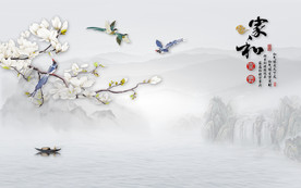 家和富贵电视背景墙