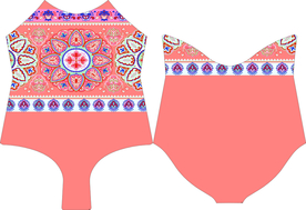 粉色民族定位花型