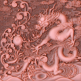 雕刻古典铜雕背景墙