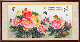 手绘牡丹装饰画
