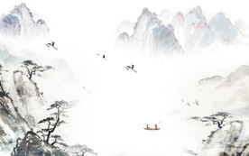 国画新款山水新画 TIF分层