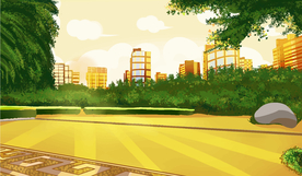 阳光小区的广场