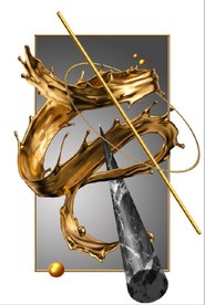 晶瓷现代抽象几何油画玄关装饰画