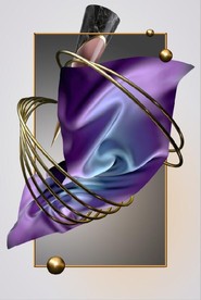 晶瓷抽象丝绸立体几何装饰画