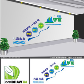 企业楼梯楼道文化墙