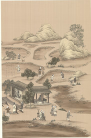 工笔山水人家