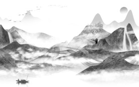 高端新山水爆款画 文件分层画