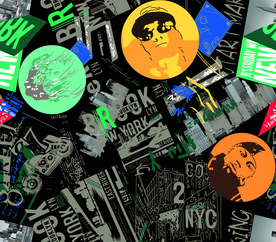 圆形 布艺 建筑 英文 乱花