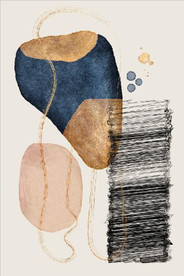 侘寂风现代抽象油画玄关装饰画