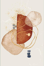 侘寂风爱马仕抽象油画玄关装饰画