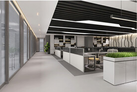 开放办公区、办公室效果图