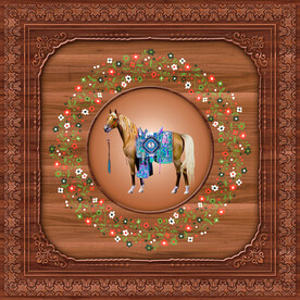 木纹花纹天顶画装饰画