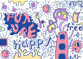 网红趣味打卡背景