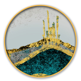 现代清晰 圆形画