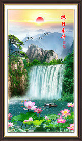 竖幅山水画