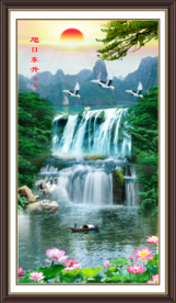 竖幅山水画
