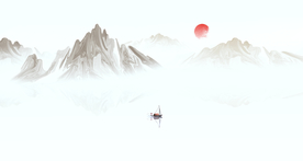 水墨山水画 新中式 源分层