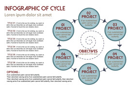 商务PPT六个分项信息图表结构