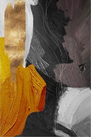 侘寂风抽象油画风景玄关装饰画