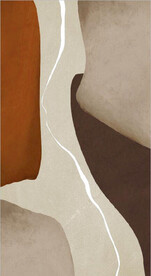 侘寂风抽象水墨油画玄关装饰画