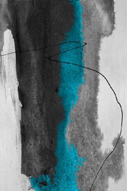 侘寂风抽象水墨线条玄关装饰画