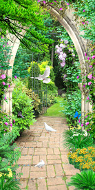 3D唯美阳光森林T自然走道玄关