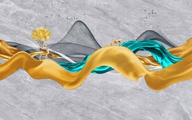 新中式大理石电视背景墙