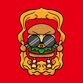 卡通汉堡