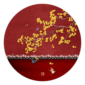 新古典中式银杏装饰画