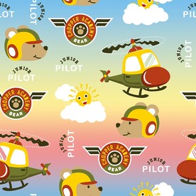 卡通 飞机 渐变