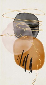 侘寂风抽象几何油画玄关装饰画