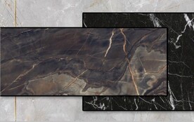 现代风抽象几何大理石拼花电视墙