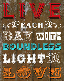 木板木纹英文挂板