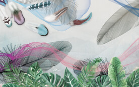 高清羽毛装饰画 TIF分层 