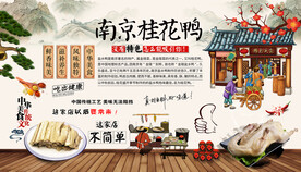 桂花鸭背景墙