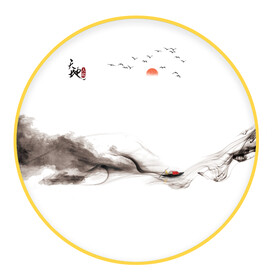 抽象画 天地人和