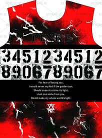 潮流男装印花 高清分层