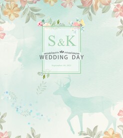 森系婚礼主题背景  