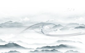 最新山水背景墙 TIF分层