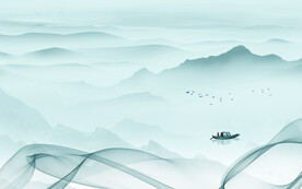 高档新山水背景墙 TIF分层