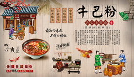 牛巴粉背景墙