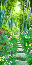 竹林玄关背景墙