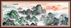 五岳独尊鸿运当头泰山装饰画