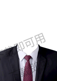 男士红领带西装