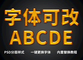 蜂蜜立体字体 