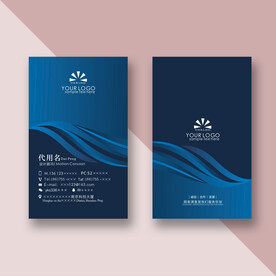 蓝色名片设计