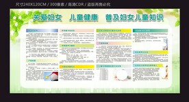 关爱妇女儿童健康宣传栏