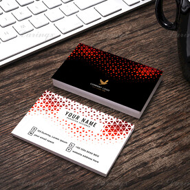 黑红通用商务名片模板