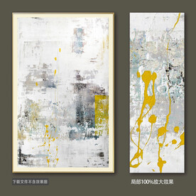 轻奢手绘抽象油画装饰画