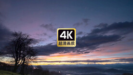 宣传片素材傍晚山顶天空云彩